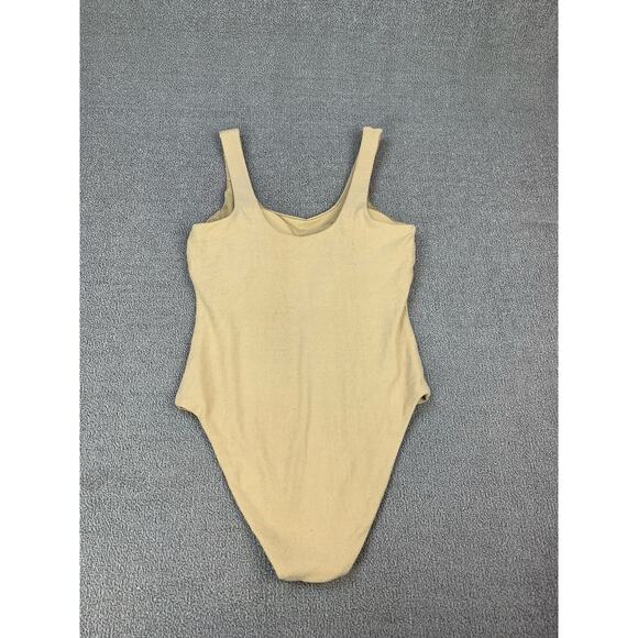 It’s Now Cool One Piece Swimsuit Textured Beige Large - Picture 2 of 5